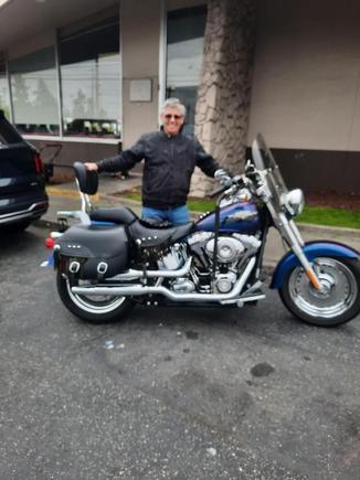 April 2025, this picture was taken just after I bought the bike while riding it home for the first time.