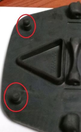 two nubs per rubber insert