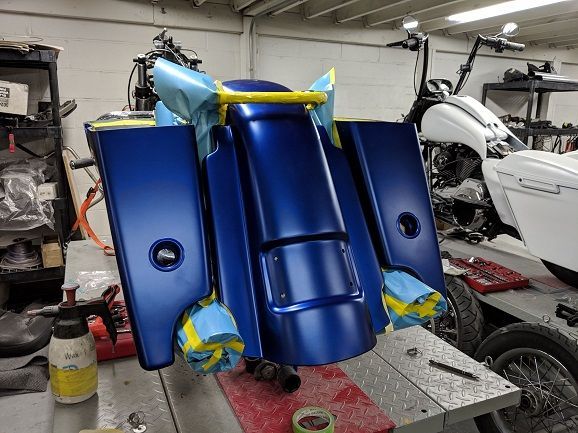Add stretched bags with new paint