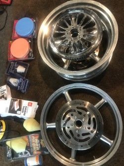 gotta shine these puppies and seal with clear coat paint, they'll hole me over tilll I do rims/suspension/bars/ etc the pretty stuff LAST...I wanna have FUN FIRST...HAHAHHA