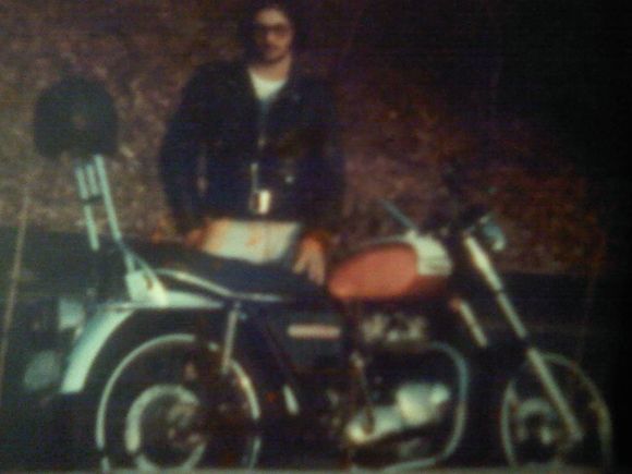 Old pic me and the Triumph, on the Blue Ridge Parkway near the house in Asheville NC
This was about 78/79 