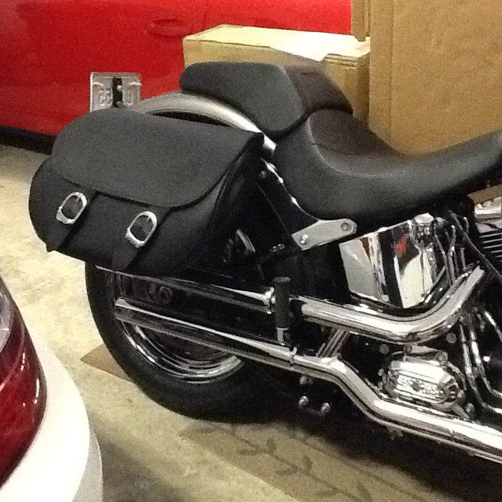 saddlebags for fatboy without turnsignal relocation. Harley Davidson
