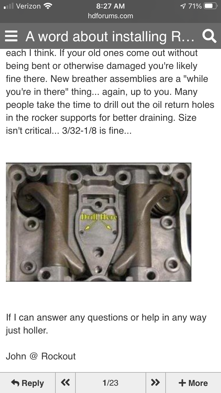 Umbrella valve and seal replacement Harley Davidson Forums