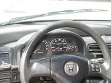 CRX SI with gsr cluster and 1990 prelude steering wheel.