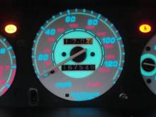 reverse glow gauges...im trying to change the color it lights up. but no clue on how to do it. is it possible to change the way the colors glow?