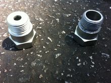 First these two tips are identical. Drill out one so pair looks like this.