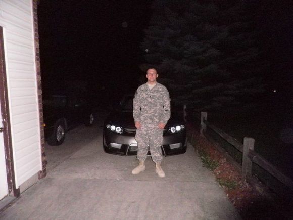 One last pic of me with my civic before going back to Iraq!!!