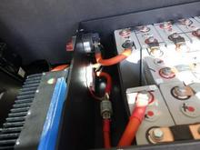 Viewing the battery pack charger in rear of vehicle