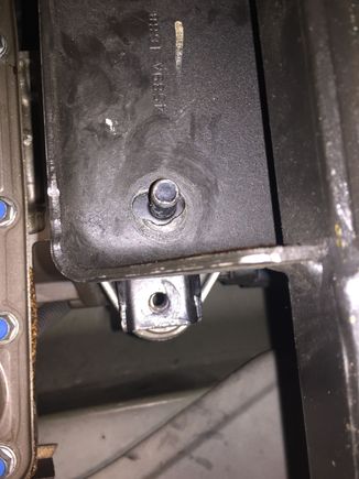 Took a pic of the hole alignment on the trans mount