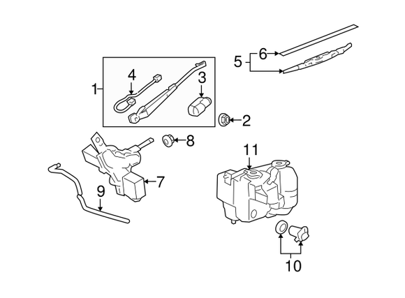 Hummer H3 Rear Washer Assembly
