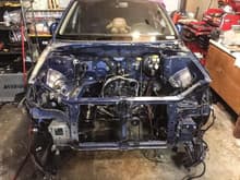 engine removed for head gasket