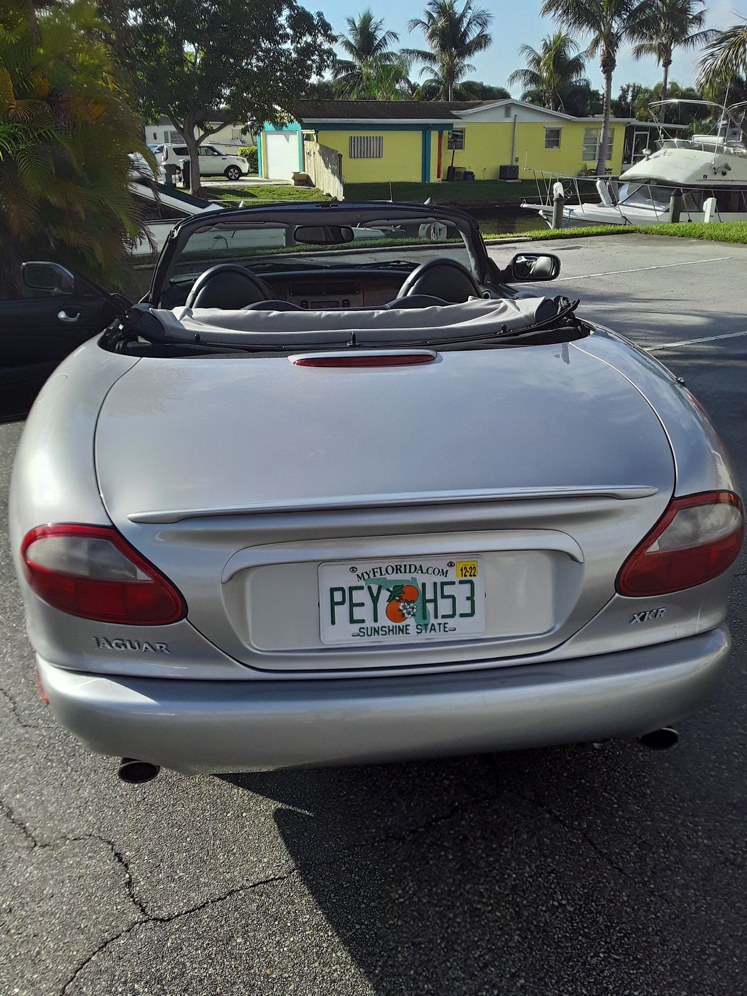 2000 Jaguar XKR - 2000 Jaguar XKR from California - Used - VIN SAJJA42B4YPA08858 - 72,000 Miles - 8 cyl - 2WD - Automatic - Convertible - Silver - Stuart, FL 34994, United States