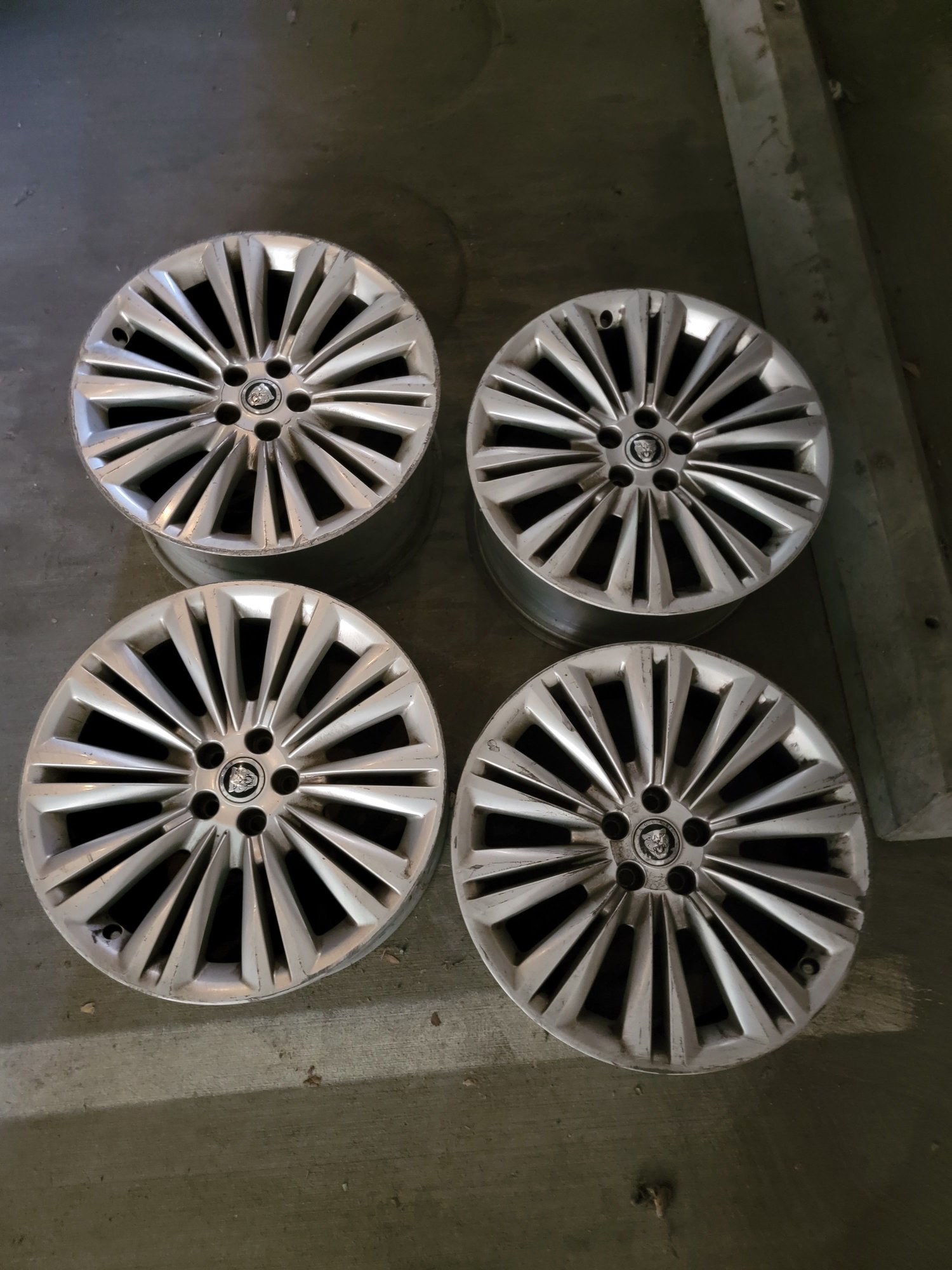 Wheels and Tires/Axles - Used Original OEM Jaguar XK Aluminum Alloy 19x9.5 10 Double Spoke Wheels - Used - 2010 to 2015 Jaguar XK - Los Angeles, CA 91601, United States