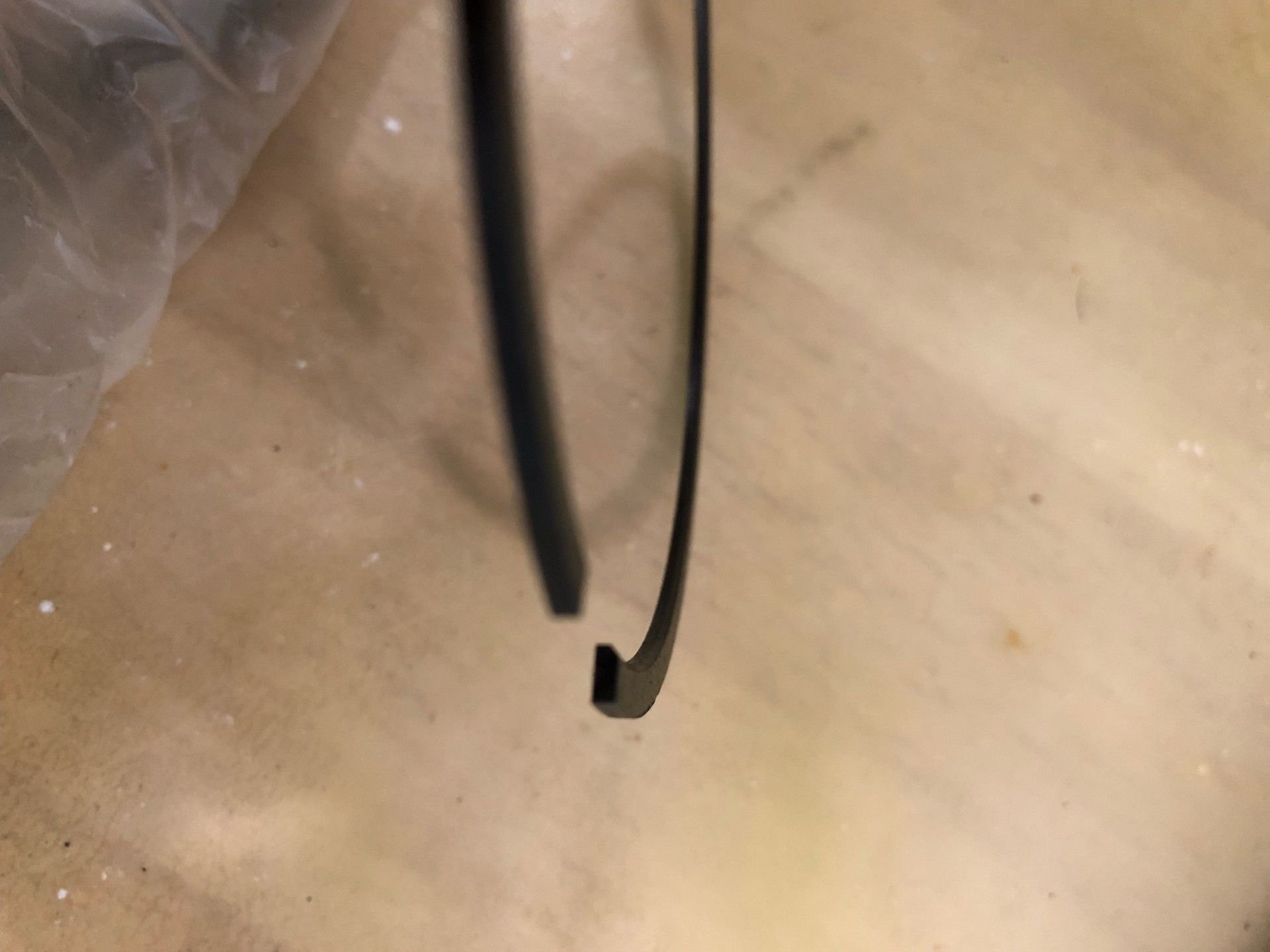Grant piston rings' first compression ring. Note the profile