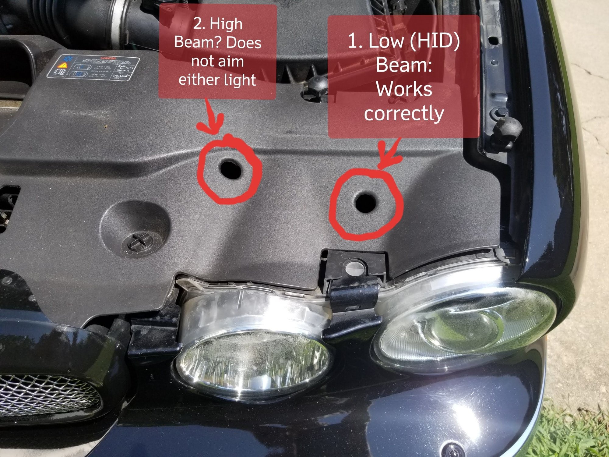 What does the second pair of headlight adjusters do? Pics provided