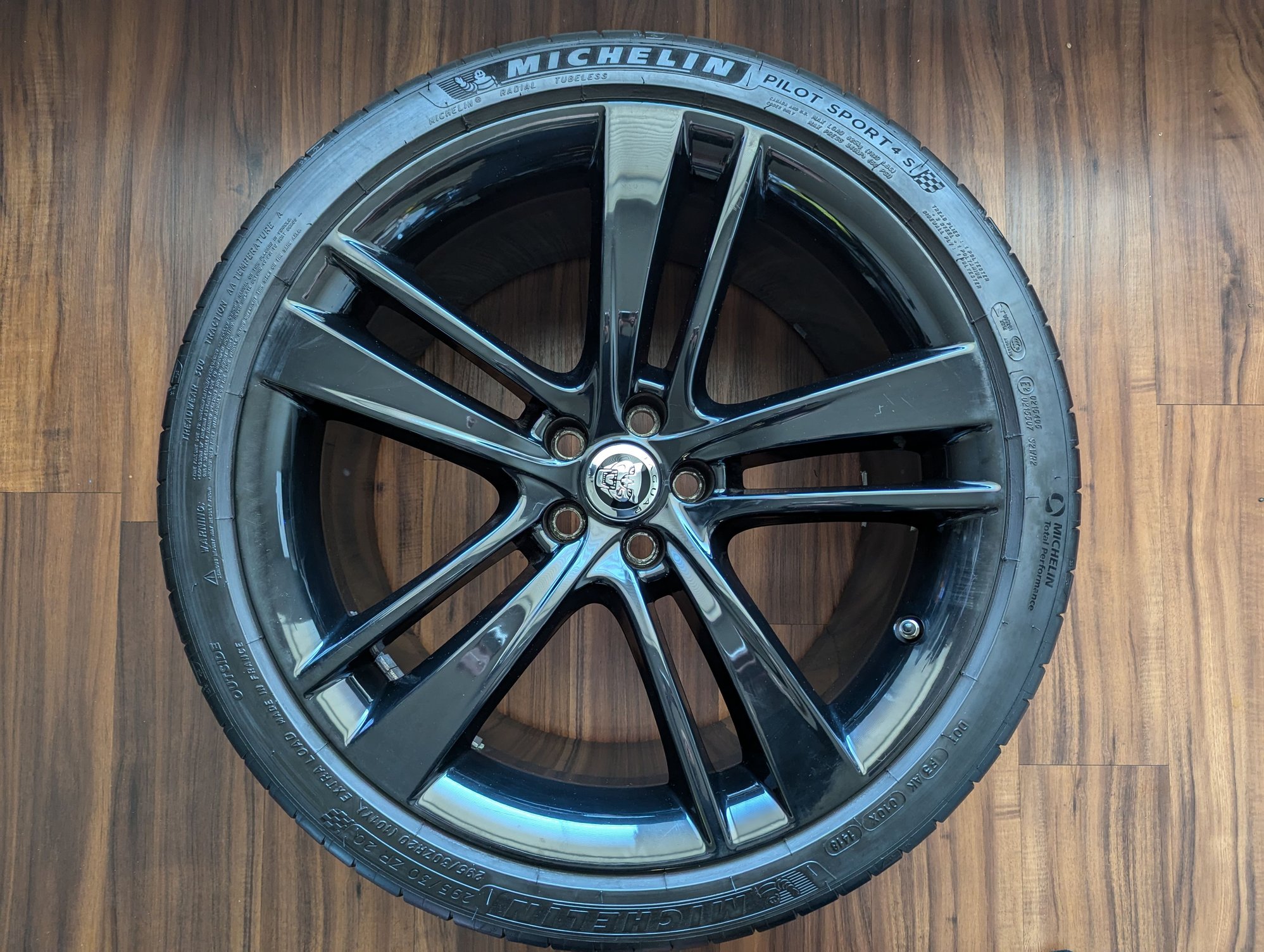 Wheels and Tires/Axles - A set of black 20" Cyclone wheels (with Michelin PS4S tires) - Used - 2014 to 2025 Jaguar F-Type - San Jose, CA 95134, United States