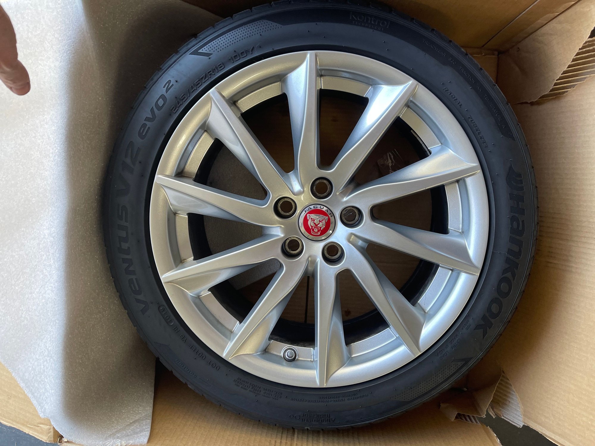 Wheels and Tires/Axles - Full Set Stock 18" Jaguar F-Type Wheels with Ventus V12 Tires + Motorsport Spacers - Used - 2016 to 2021 Jaguar F-Type - Fullerton, CA 92832, United States