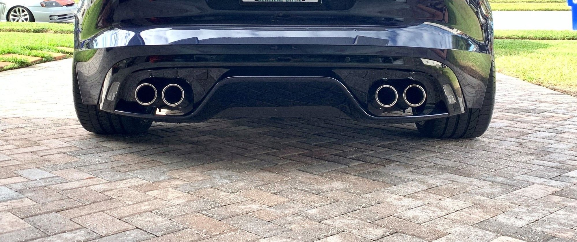 Exterior Body Parts - Stock Rear Diffuser off 2016 Jaguar F-Type R (Dark Sapphire Blue) - Used - 0  All Models - Saint Cloud, FL 34772, United States