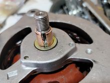 Used piece of water pipe to center pulley.