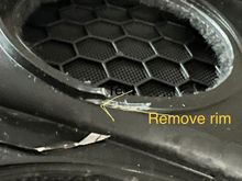 Remove raised ring form back of speaker baffle for tweeter