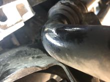 Here is the bar disconnected and ready to fish out.
