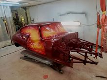 Completed bodywork, primers, base coats and clearcoats