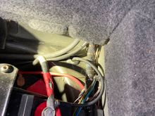 There is rainwater near the battery area. 