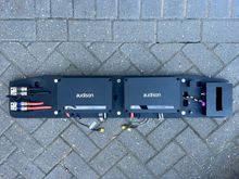 Amps and digital ethernet decoder mounted to ABS panel.