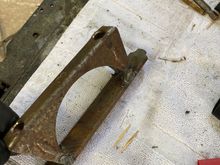 Final shaping tool—an old file cut down with 1/2 an exhaust clamp welded to it for a handle. 