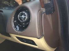 This needs a tidy up at some point, there are two cables behind the tape, the padding protects them when the door shuts, they are not visible with the door shut. If you only had one cable it would be easier to hide.