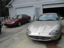 Gold Jaguar on right.  The 97 is not for sale