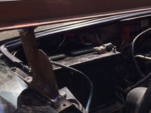 Home fabricated engine brace.