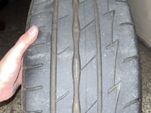 Driver’s side tire: Even wear