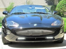 2005-2006 XKR Front Nose-Piece (Bumper) with Day Time Running Lights in lower opening and Mesh Grill