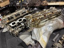 I decided to change all 6 pistons, main bearings, conrod bearings, and new headgaskets and bolts.  I also decided to do a cooling system overhaul as that is a very big weak point on these engines. I went all aluminum even for the thermostat housing. New timing stuff like chains, tensioners, guides were also replaced 
*Side note on the timing on these, the timing chain tensioner arm is known for forming a divot exactly at the point where  the tensioner pushes the arm. New ones have steel buttons.