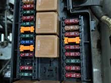 My manual says fuse 4 is ABS control module. My 4 is an orange spacer. All fuses good. Bad relay? Changing radiator on XK8 today so putting off until later. 