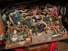 The mess of wires behind the dash board, switch added to by pass ignition.  