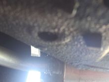 Another View Showing position of the Blanking Grommet in relation to the Muffler/Exhaust