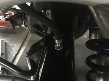 Breather at top of left differential tube