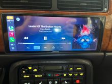 Apple music, you can control it via the touchscreen. 