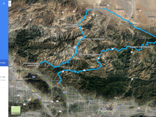 Heres the satellite view of the trail.