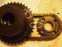 i am not sure if this is the offset, the gear moves round the other gear so its hard to judge?