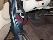 Getting hoses around fuse box area was tricky