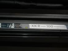 Chrome XKR 100 tread plates on bottom door sill
