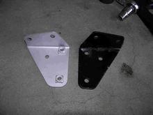 Crappy bracket on right needed to be modified to fit.