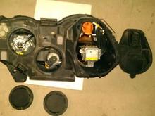 Left Headlamp covers removed