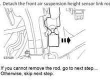 Sensor link should be able to slip off the pin. If unable to disconnect, continue with the following 2 photos.