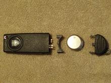 Second gen take apart, uses (3) 3v batteries.