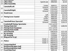 3.0 Duratec Jaguar X-type Parts List