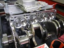 Here is one of the heads and the crank back from machining.